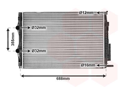 VAN WEZEL radiatorius, variklio aušinimas 43002387